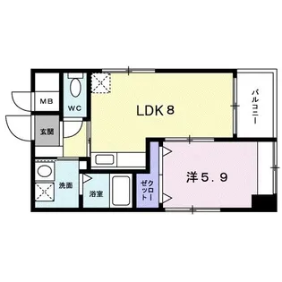 クレスト呉服町【3階】の間取り