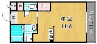 ミ・ピアーチェ【4階】の間取り