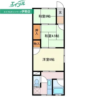 西本ハイツ【1階】の間取り