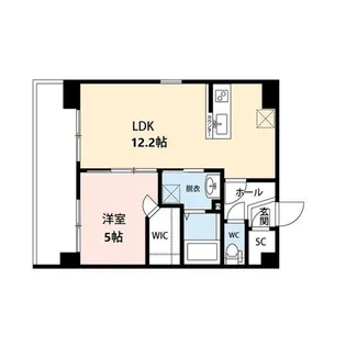 CUES(キューズ)東万代【10階】の間取り