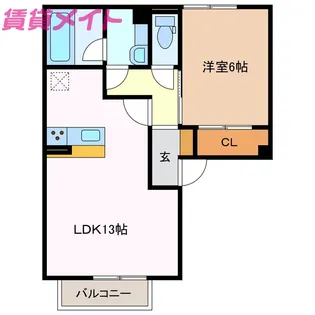 パルミエ III【2階】の間取り