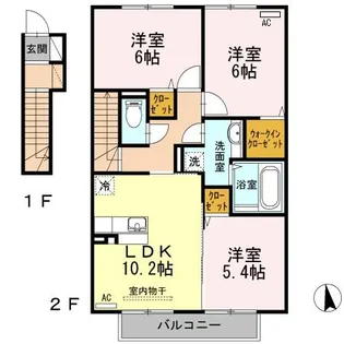 メリーフォレスト【2階】の間取り