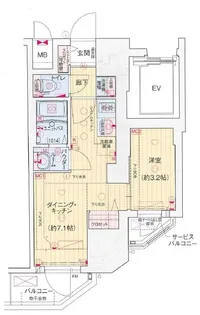 プレリス花の木オルディア【4階】の間取り