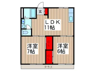 ホワイトエステート【1階】の間取り