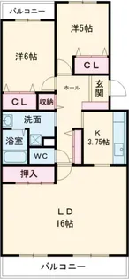 カーサ・グランデ並木【2階】の間取り
