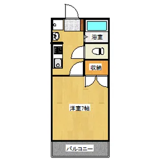 ツインズ土田B【1階】の間取り