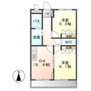 サンプレイスK【1階】の間取り