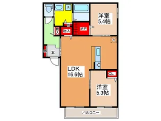 ビオラ俊徳【3階】の間取り