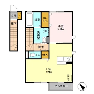 ベリーグラッド B【2階】の間取り