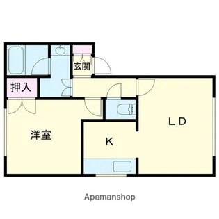 シンワハイツD【1階】の間取り