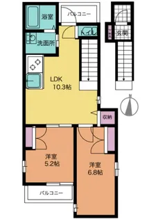 ソシア上青木【1階】の間取り