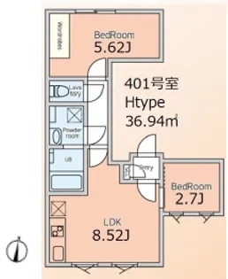 ALERO BASE Sasazuka South【4階】の間取り