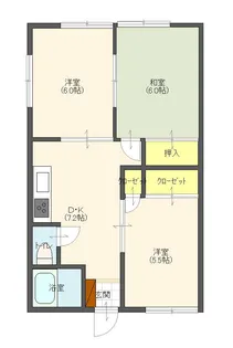 ハイム吉田【1階】の間取り