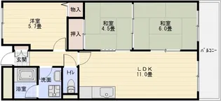 ハイグレード志紀【6階】の間取り