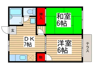 メゾンド-ルフジ【1階】の間取り