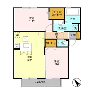 ソレイユII【3階】の間取り
