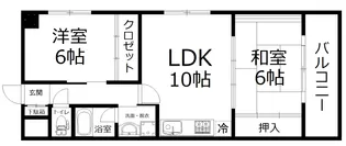 エステート6【4階】の間取り