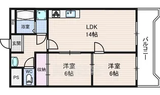 グランドハイツ森川【4階】の間取り