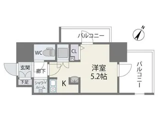 MODERN PALAZZO天神南II【6階】の間取り
