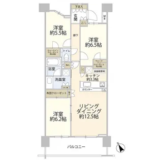 パークホームズ調布桜堤通り(012054)【5階】の間取り