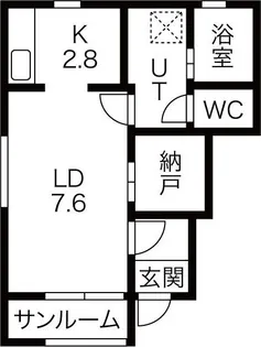 サニーサイドホーム【1階】の間取り