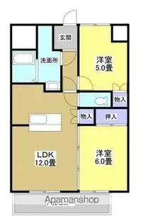 ラ・フォーレ三方原【6階】の間取り