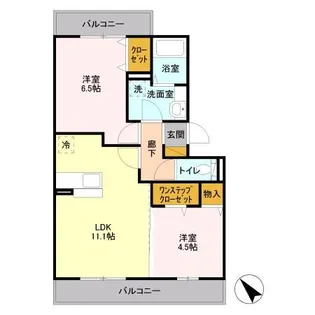 ロイヤルコートC【2階】の間取り