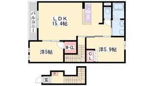 フォレストII【2階】の間取り
