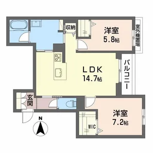 シャーメゾン 二口 パナ XI【3階】の間取り