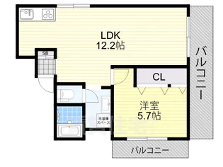 メゾンヒガシビル【4階】の間取り