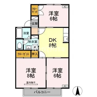 ハートホームいまいせ【2階】の間取り