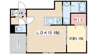 パラシオ柴島【1階】の間取り
