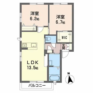 サウスコル【2階】の間取り