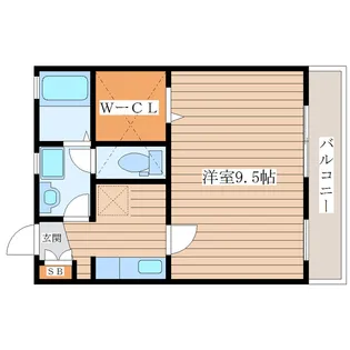 ホリーズ栗生【2階】の間取り