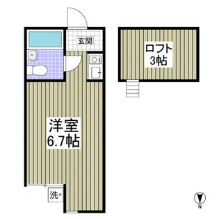 ブルーメヤツカ38【2階】の間取り