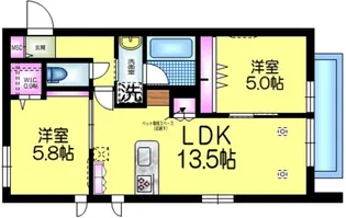 ラハイナ【1階】の間取り