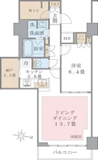 Brillia ist 東雲キャナルコート【7階】の間取り