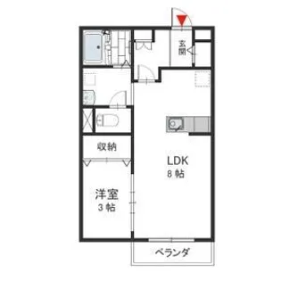 サンビレッヂさくら C【2階】の間取り
