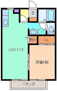 メゾン・ド・ヴェール C【1階】の間取り
