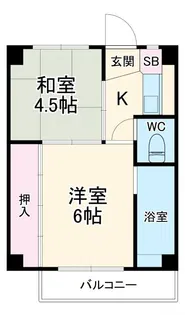 ビレッジハウス小中台2号棟【3階】の間取り