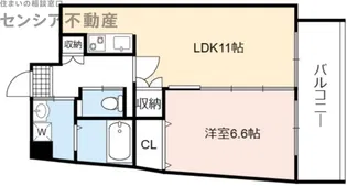 アプリコット緑橋【2階】の間取り