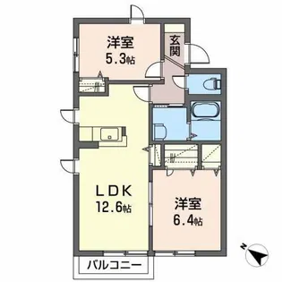 シャーメゾンストリームA【2階】の間取り