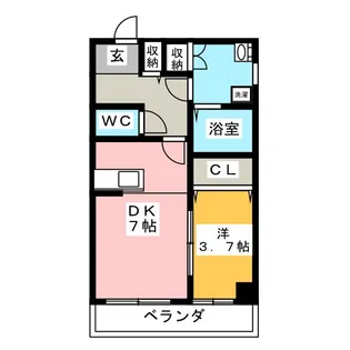 クレール【3階】の間取り