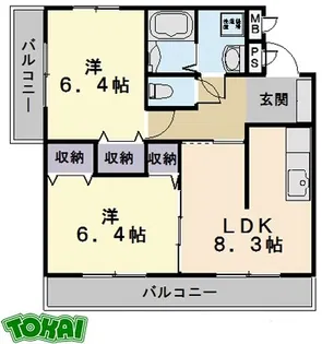 メルベーユ【2階】の間取り