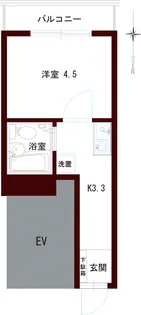 クレッセントI-1【4階】の間取り