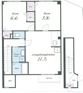 メゾンベルデュールA【2階】の間取り