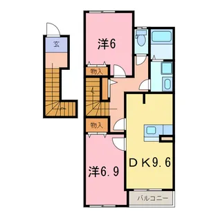 オーシャンビュー 緑ヶ丘【2階】の間取り