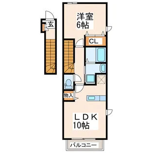 ムーンヒル水前寺【2階】の間取り