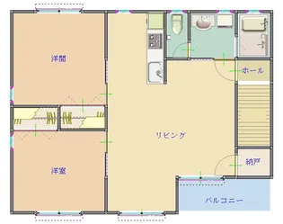 グランデージ矢来F【1階】の間取り