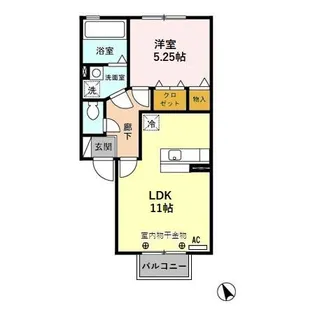 インフィール B【1階】の間取り